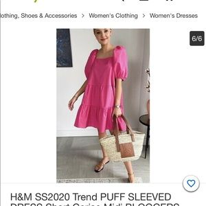 100% pink cotton dress from H&M